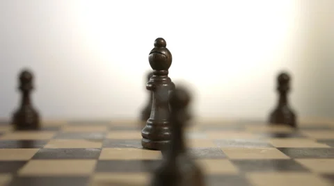 Rotating Black Bishop Chess Piece Stock Footage 51564421