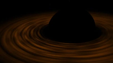 Rotating Black Hole with Glowing X-Ray Accretion Disk Animation Stock Footage 310319091