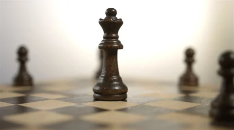 Rotating Black Queen Chess Piece Stock Footage 51506346