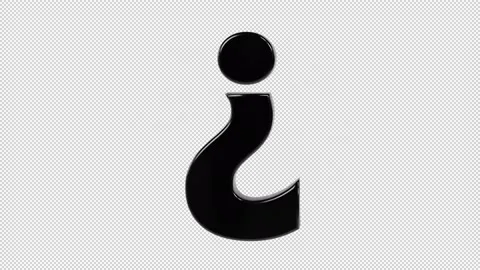 Rotating Black Question Mark Loop Isolated on alpha background Stock Footage 237599008