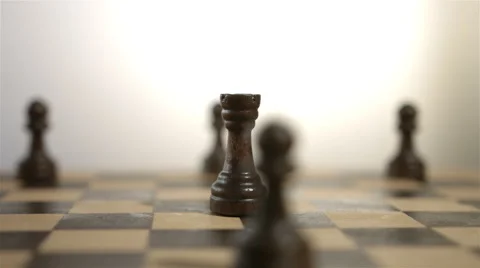 Rotating Black Rook Chess Piece Stock Footage 51520344