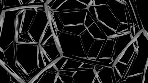 Rotating Black &amp; White Elements Stock Footage 119955708