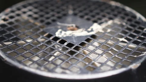Rotating blades in the vent pipe. at the factory Stock Footage 105606916