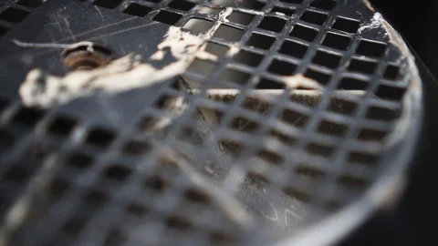 Rotating blades in the vent pipe. at the factory Stock Footage 105606941