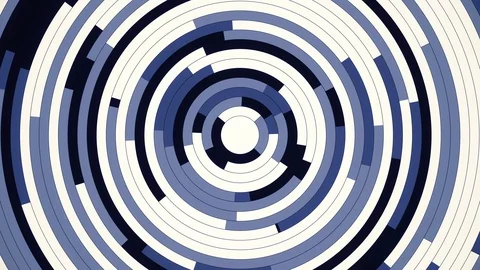 Rotating blue and white future concentric slices circle 4k background loop Vídeo Stock 122224912