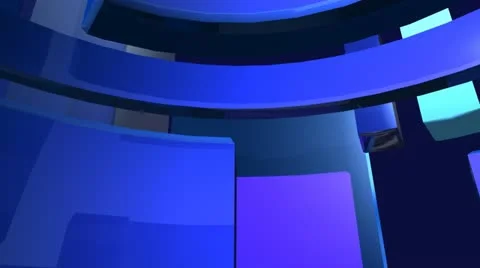 Rotating Blue Cylinders Background Stock Footage 12386664