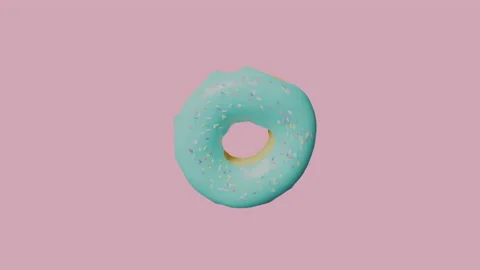 Rotating blue donut Stock Footage 133251030