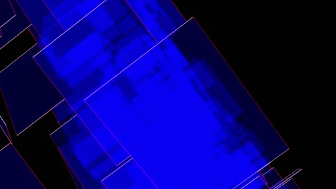 Rotating Blue Elements Stock Footage 145747520