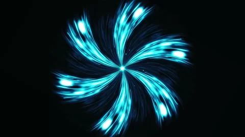 A rotating blue light spiral on a black background Vídeos de archivo 329031791