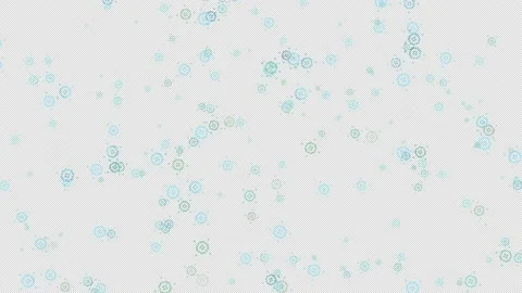 Rotating blue pixel flowers and dots looping up on green background. Festive Stock Footage 230257501