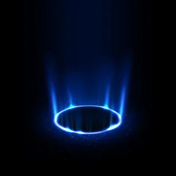 Rotating Blue Rays with Sparkles. Suitable For Product Advertising, Product.. Stock Illustration