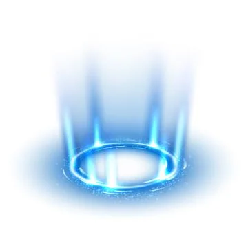 Rotating Blue Rays on White Background. Suitable For Product Advertising, P.. Stock Illustration