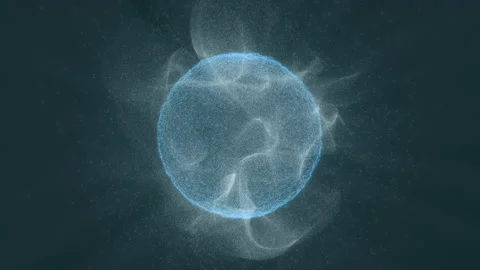 A rotating blue star with a granular boiling surface and a raging atmosphere Stock Footage 239705833