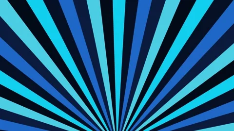 Rotating blue sunburst background features navy and cyan rays. retro repeat.. Stock Footage 346884926