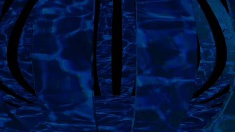 Rotating Blue Virtual Scene VJ Loop Stock Footage 108776161