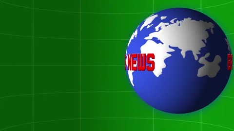 Rotating Blue World Map Breaking News Studio Background 库存影片 325987258