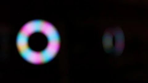 Rotating blurred light ring of several sectors Stock Footage 195291520