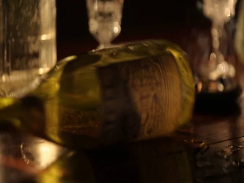 Rotating bottle Stock Footage 76006420