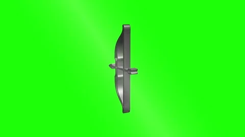 Rotating bow and arrow on green screen background Stock Footage 319762420