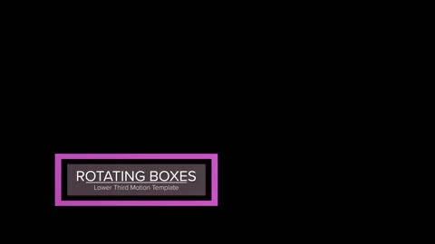 Rotating Boxes Lower Third After Effects stock