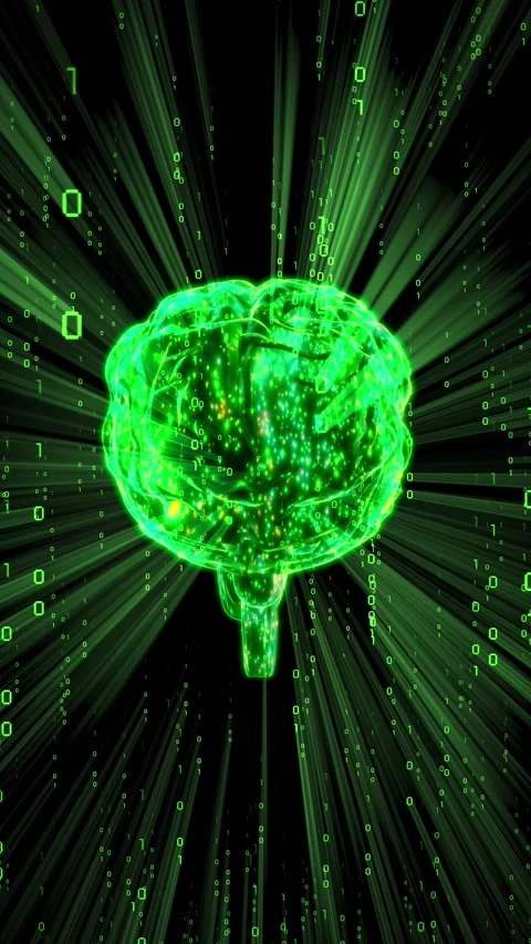 Rotating brain - AI, artificial intelligence Stock Footage 314077895