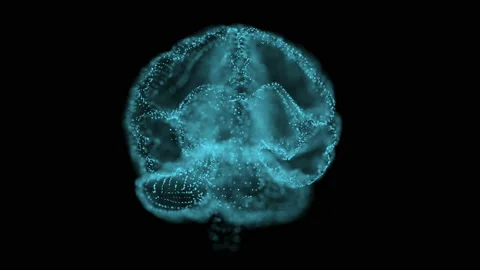 Rotating brain. Medical background. Two hemispheres of the brain. Seamless loop. Stock Footage 93699551