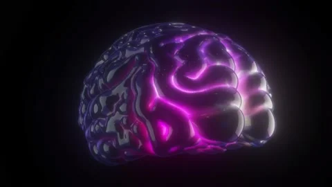 Rotating Brain Model with Neural Network Stock Footage 145219327