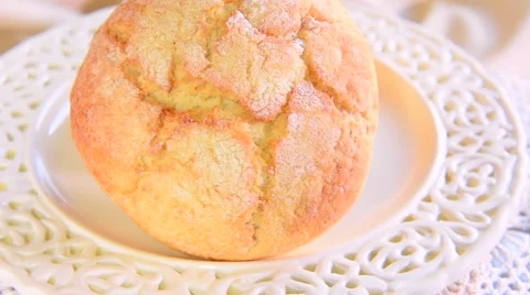 Rotating bread rolls fresh and crusty Stock Footage 59779901