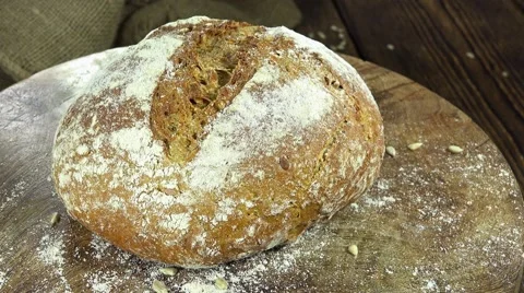 Rotating bread (seamless loopable) Video stock 45335527