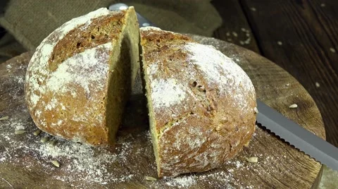 Rotating bread (seamless loopable) Video stock 45341388