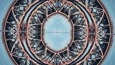 Rotating Bridge Traffic Mirror Effect Stock Footage 106811083