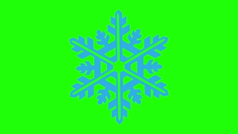 Rotating bright blue snowflake on vivid green screen. 스톡 동영상 336316030