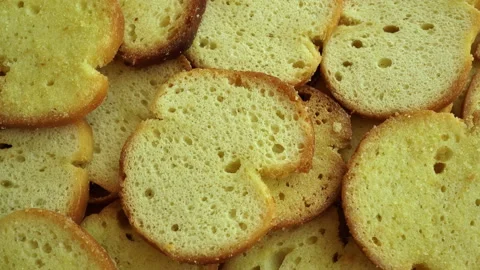 Rotating Bruschetta Chips.. Stock Footage 90913097
