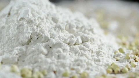 Rotating buckwheat flour (loopable) Stock Footage 40636900