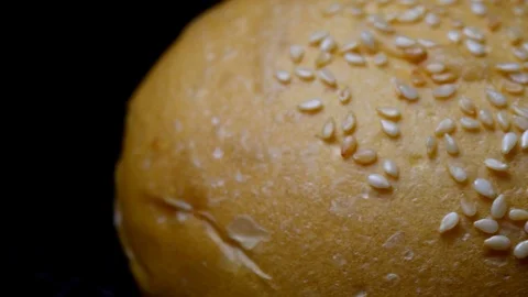 Rotating of burgers buns Stock Footage 97376552