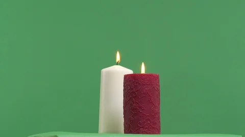 Rotating burning candles Stock Footage 103053381