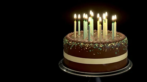 Rotating cake isolated black background Vídeo Stock 116017118