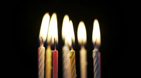 Rotating Candles ten pieces Stock Footage 61839154