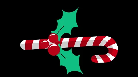 ROTATING CANDY CANE V2 스톡 동영상 256602317