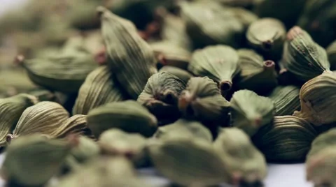 Rotating cardamom seeds Stock Footage 43757436