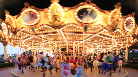 Rotating carousel Stock Footage 64608334