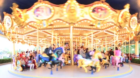 Rotating carousel Stock Footage 64608376