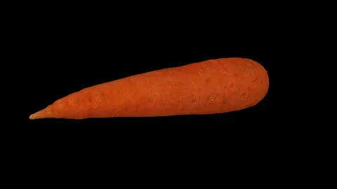 Rotating Carrot on Black Background (Looping) Stock Footage 98412031