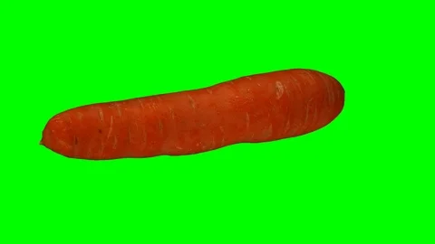 Rotating Carrot on Green Background (Looping) Stock Footage 97732053