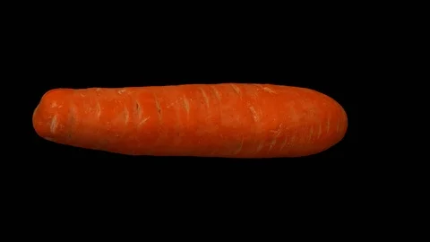 Rotating Carrot on Transparent Background (Looping with Alpha Channel) Stock Footage 97732632