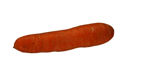 Rotating Carrot on White Background (Looping) Stock Footage 97732083