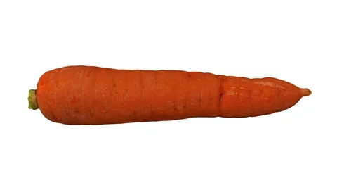 Rotating Carrot on White Background (Looping) Stock Footage 98431869