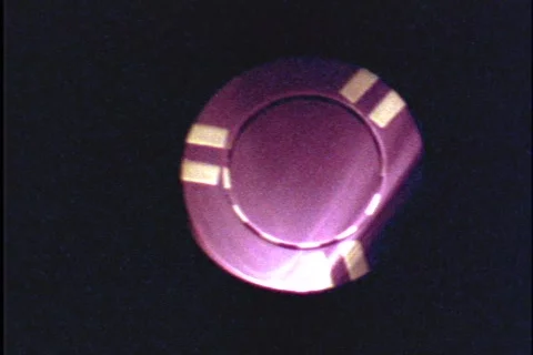 Rotating casino chip on black background 스톡 동영상 113476