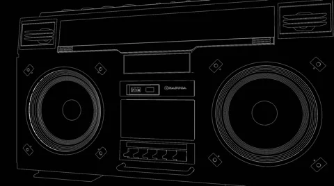 Rotating cassette deck (boombox) Stock Footage 62904335
