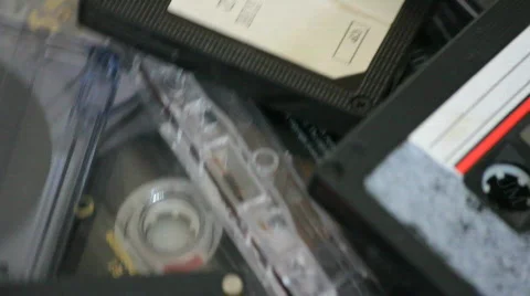 Rotating cassette tapes Video stock 854034